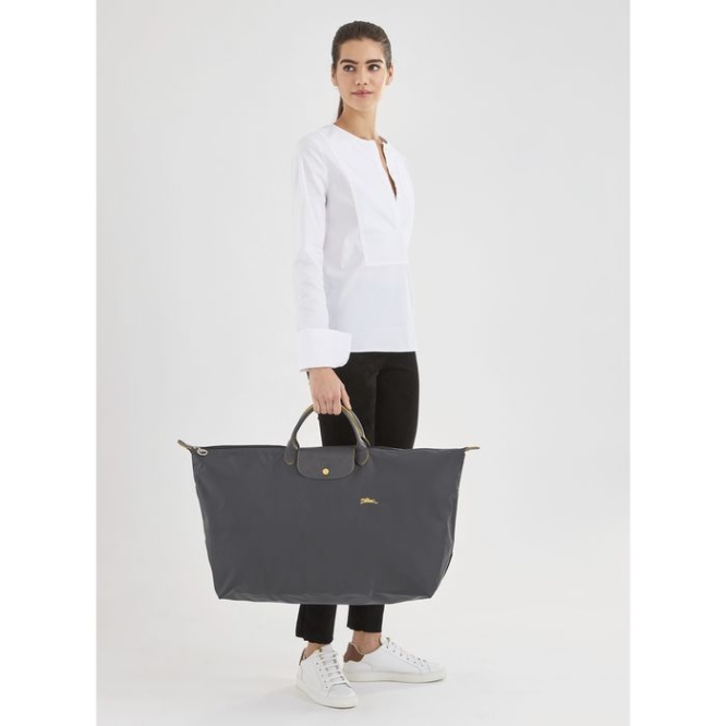 Women's Longchamp Le Pliage Club XL Travel Bags Grey | UAE-4158BX