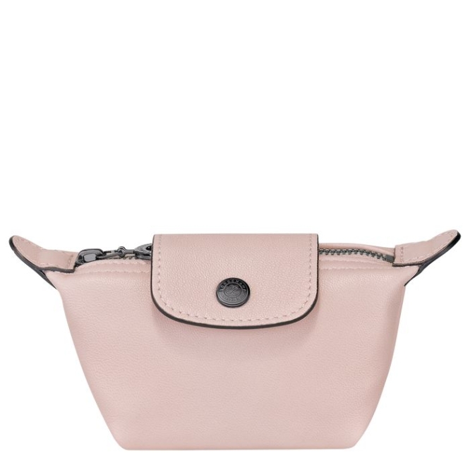 Women\'s Longchamp Le Pliage Cuir Cardholders & Coin Purses Pink | UAE-2648UO