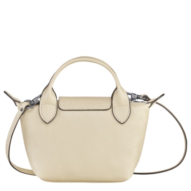 Women's Longchamp Le Pliage Cuir Crossbody Bags Beige | UAE-0315ES