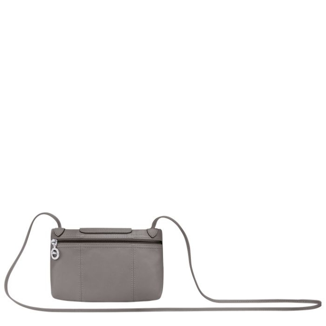 Women's Longchamp Le Pliage Cuir Crossbody Bags Grey | UAE-5390LN