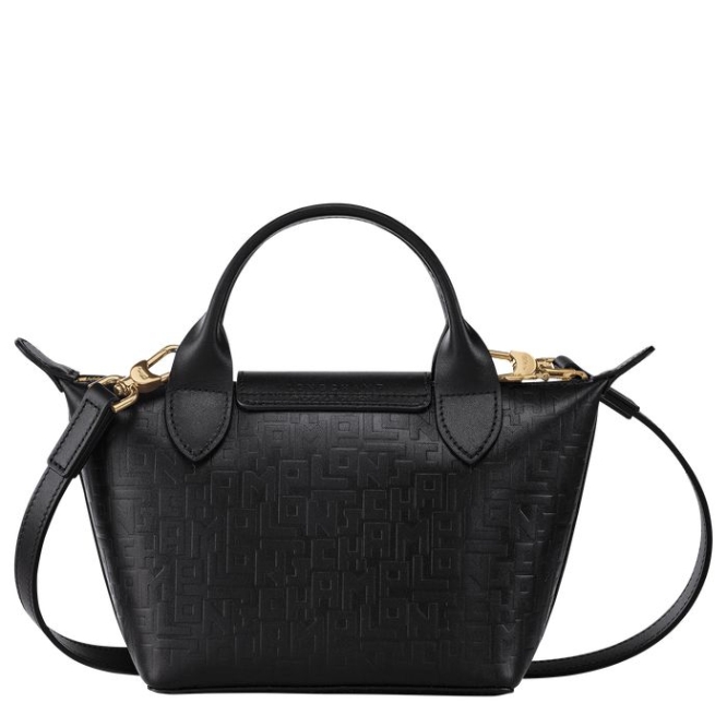 Women's Longchamp Le Pliage Cuir Lgp XS Top-handle Bags Black | UAE-5270ZP