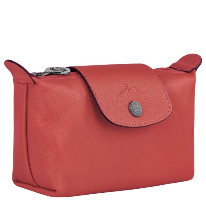 Women's Longchamp Le Pliage Cuir Pouches & Cases Red | UAE-3095SU