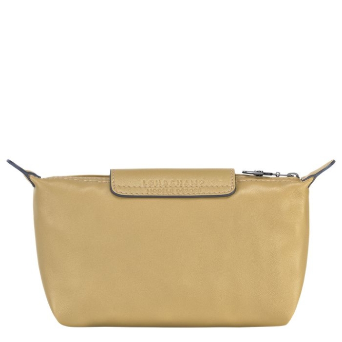 Women's Longchamp Le Pliage Cuir Pouches & Cases Beige | UAE-3204ZW