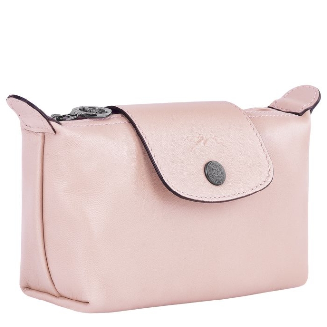 Women's Longchamp Le Pliage Cuir Pouches & Cases Pink | UAE-8960HP