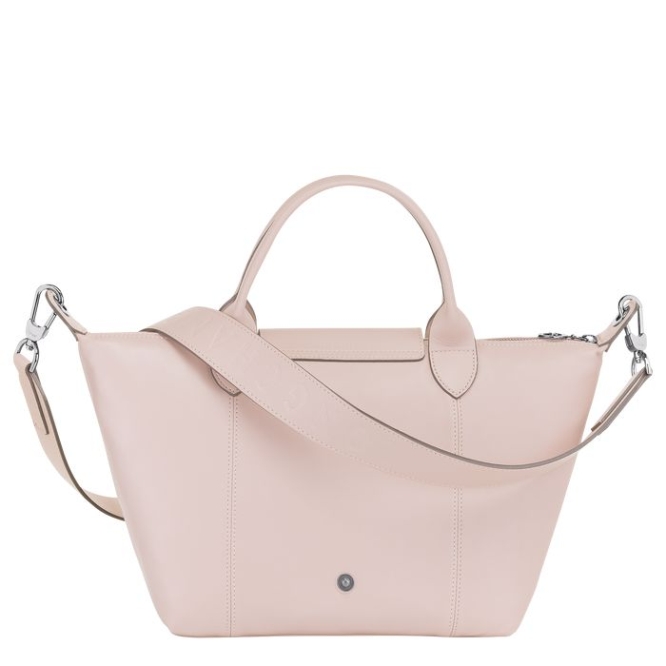 Women's Longchamp Le Pliage Cuir S Top-handle Bags Pink | UAE-7186SQ