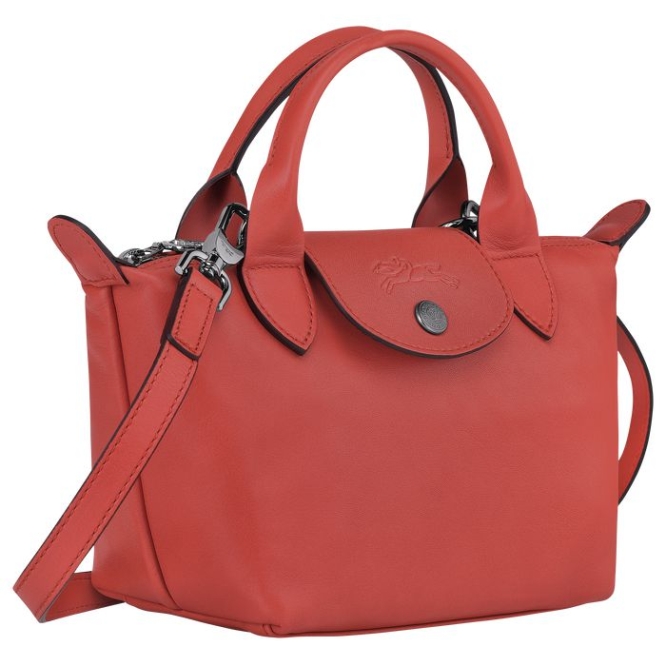 Women's Longchamp Le Pliage Cuir XS Top-handle Bags Red | UAE-2805UI