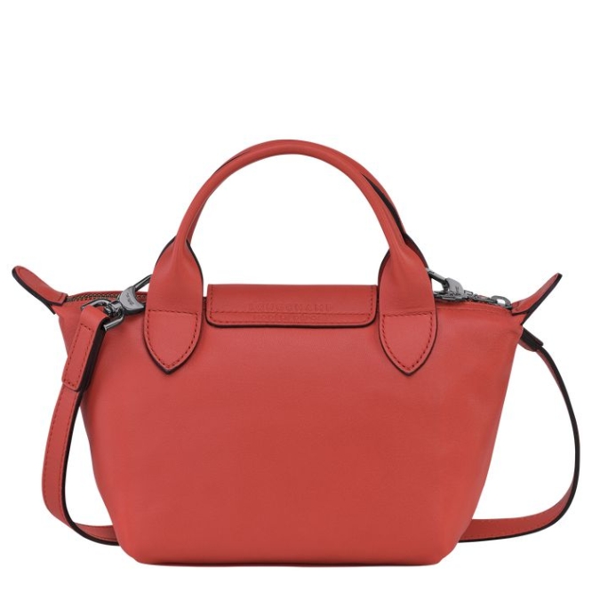 Women's Longchamp Le Pliage Cuir XS Top-handle Bags Red | UAE-2805UI