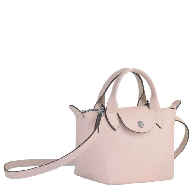 Women's Longchamp Le Pliage Cuir XS Top-handle Bags Pink | UAE-3724NF