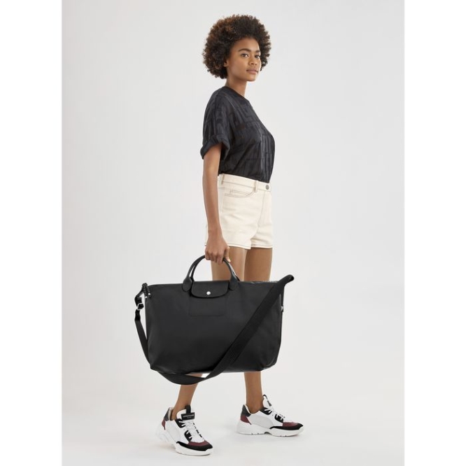 Women's Longchamp Le Pliage Energy Travel Bags Black | UAE-6904JT