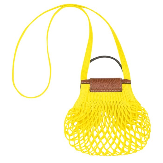 Women's Longchamp Le Pliage Filet XS Crossbody Bags Yellow | UAE-1350MQ