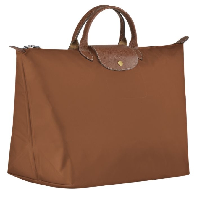 Women's Longchamp Le Pliage L Travel Bags Brown | UAE-6327JT