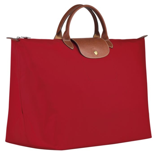 Women's Longchamp Le Pliage L Travel Bags Red | UAE-6478PQ