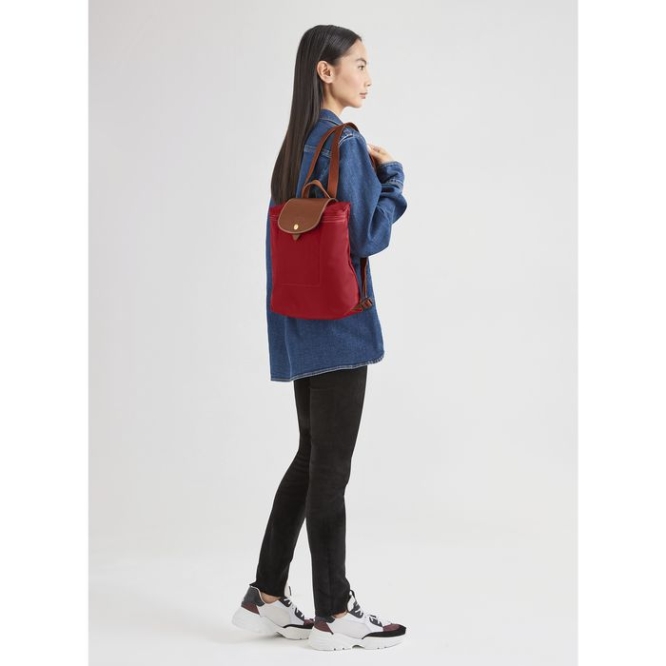 Women's Longchamp Le Pliage Original Backpacks Red | UAE-7201XQ