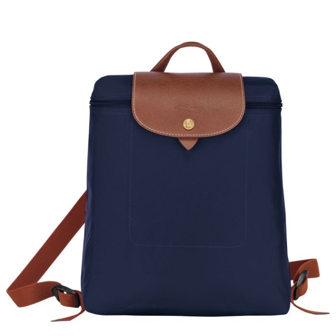 Women\'s Longchamp Le Pliage Original Backpacks Navy | UAE-9457IR