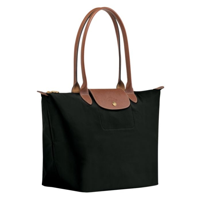 Women's Longchamp Le Pliage Original L Shoulder Bags Black | UAE-3819CV