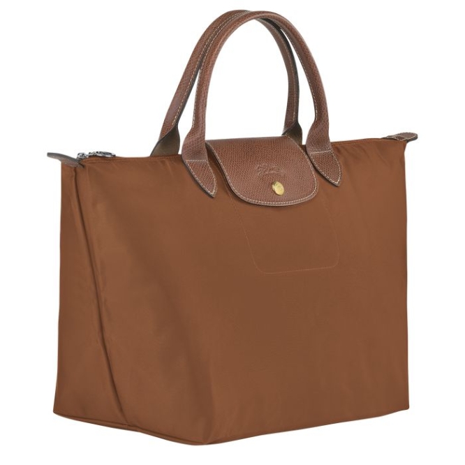 Women's Longchamp Le Pliage Original M Top-handle Bags Brown | UAE-0832LP