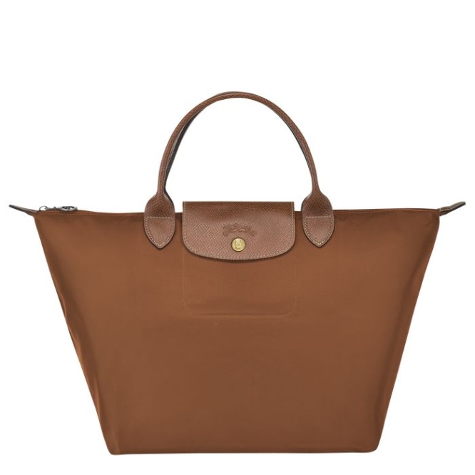 Women\'s Longchamp Le Pliage Original M Top-handle Bags Brown | UAE-0832LP