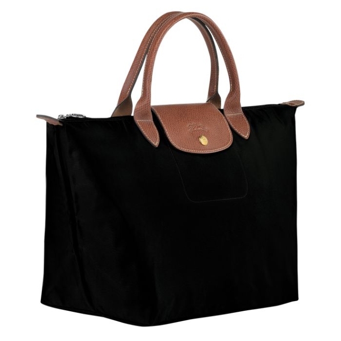 Women's Longchamp Le Pliage Original M Top-handle Bags Black | UAE-3065FI