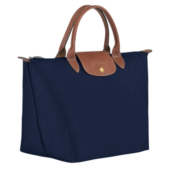 Women's Longchamp Le Pliage Original M Top-handle Bags Navy | UAE-9824FH