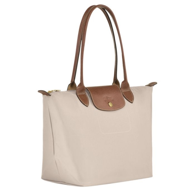 Women's Longchamp Le Pliage Original S Shoulder Bags Beige | UAE-8647AE