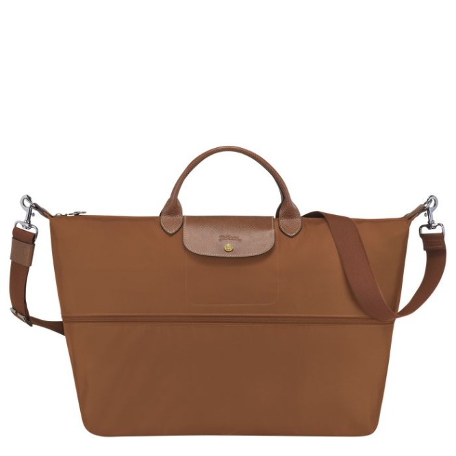 Women's Longchamp Le Pliage Travel Bags Brown | UAE-1372ZM