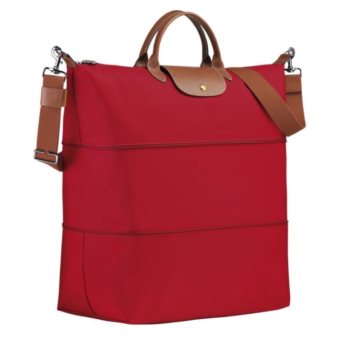 Women's Longchamp Le Pliage Travel Bags Red | UAE-1590GX