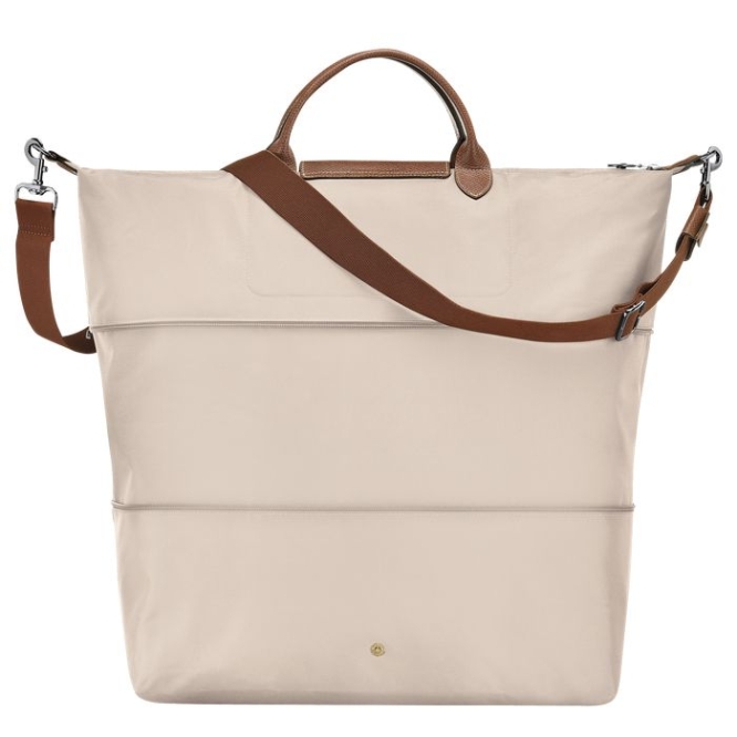 Women's Longchamp Le Pliage Travel Bags Beige | UAE-7123ZS