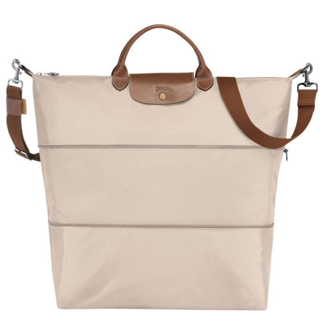 Women\'s Longchamp Le Pliage Travel Bags Beige | UAE-7123ZS