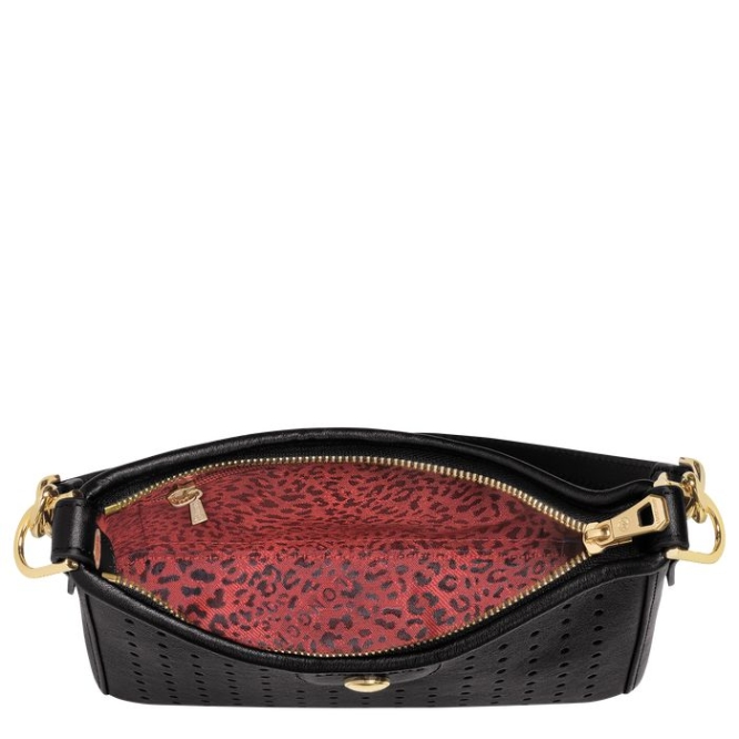 Women's Longchamp Mademoiselle Pouches & Cases Black | UAE-3041HM