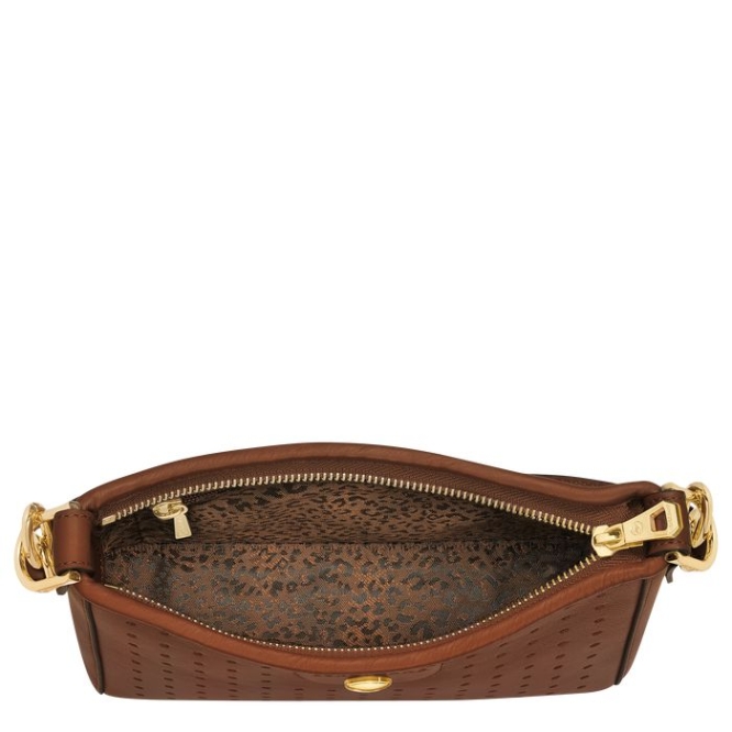 Women's Longchamp Mademoiselle Pouches & Cases Brown | UAE-6038BW