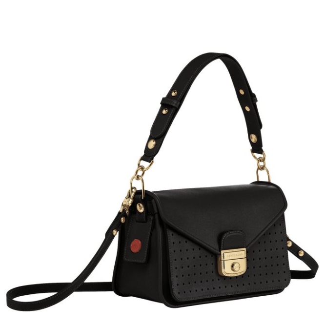 Women's Longchamp Mademoiselle S Crossbody Bags Black | UAE-5207OV