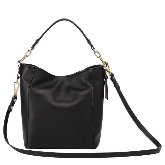 Women's Longchamp Mademoiselle S Shoulder Bags Black | UAE-3908FL