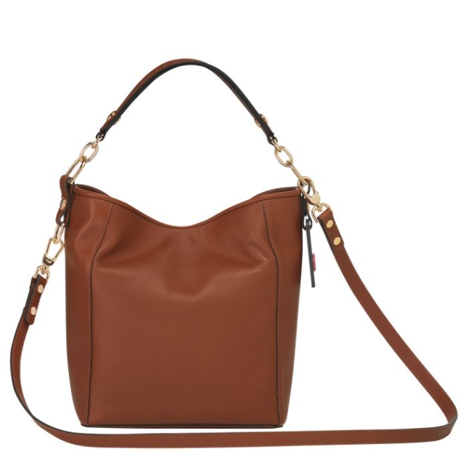 Women's Longchamp Mademoiselle S Shoulder Bags Brown | UAE-5074XT