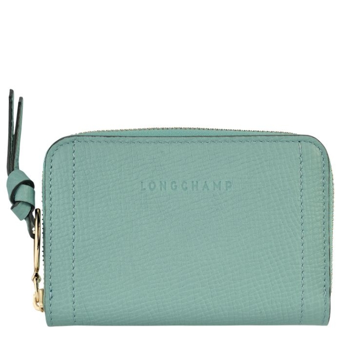 Women\'s Longchamp Mailbox Cardholders & Coin Purses Blue | UAE-3167KR