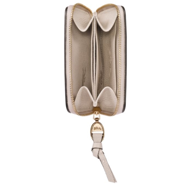 Women's Longchamp Mailbox Cardholders & Coin Purses Beige | UAE-3528JP