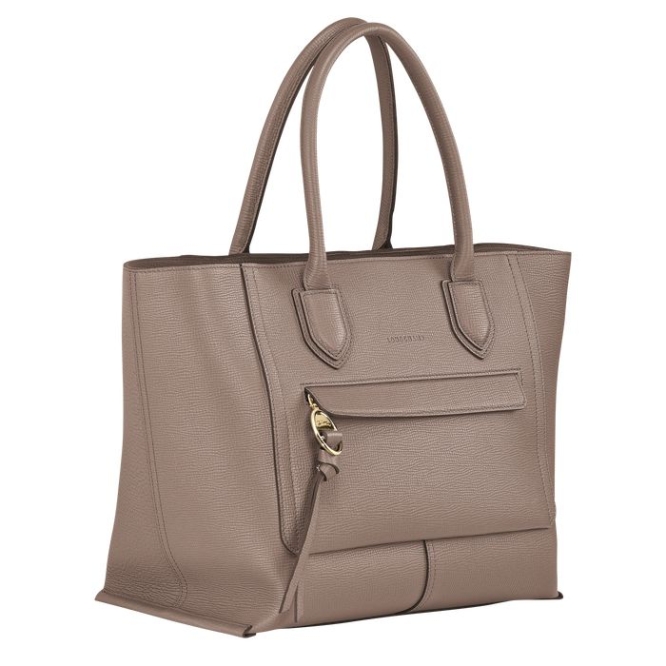 Women's Longchamp Mailbox L Top-handle Bags Brown | UAE-8539VI