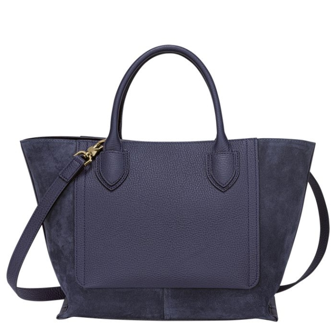 Women's Longchamp Mailbox M Top-handle Bags Navy | UAE-2918UN