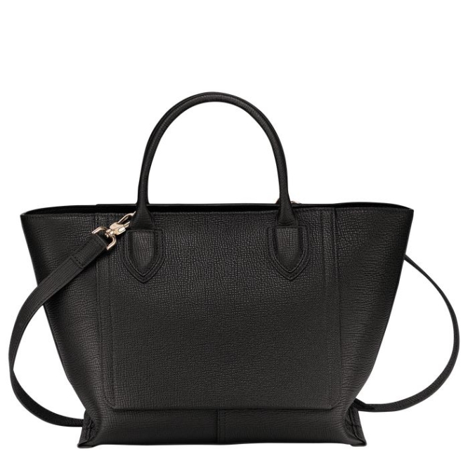 Women's Longchamp Mailbox M Top-handle Bags Black | UAE-3981GM