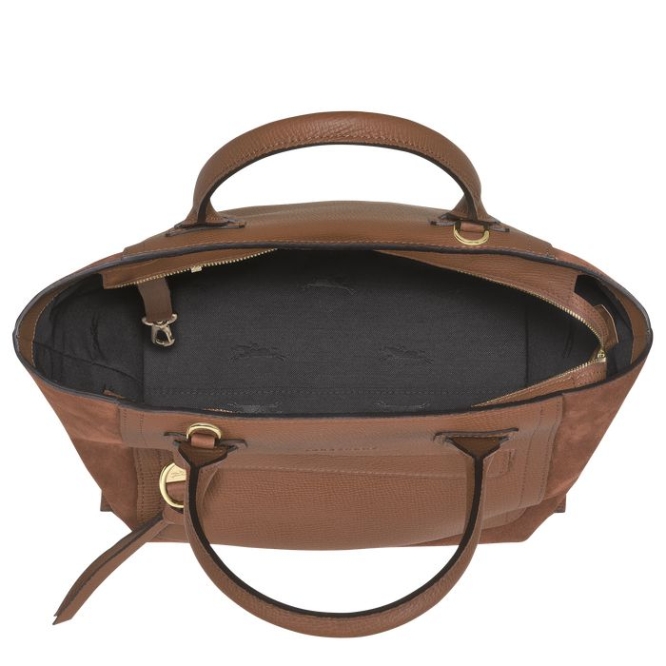 Women's Longchamp Mailbox M Top-handle Bags Brown | UAE-5803TN