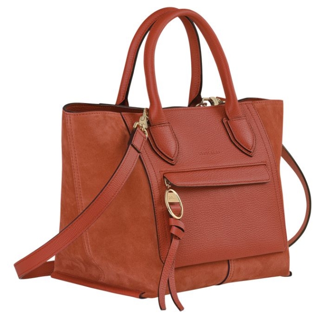 Women's Longchamp Mailbox M Top-handle Bags Orange | UAE-8107AS