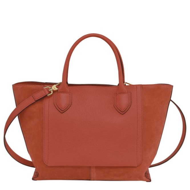 Women's Longchamp Mailbox M Top-handle Bags Orange | UAE-8107AS