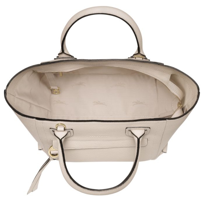 Women's Longchamp Mailbox M Top-handle Bags Beige | UAE-9874EF