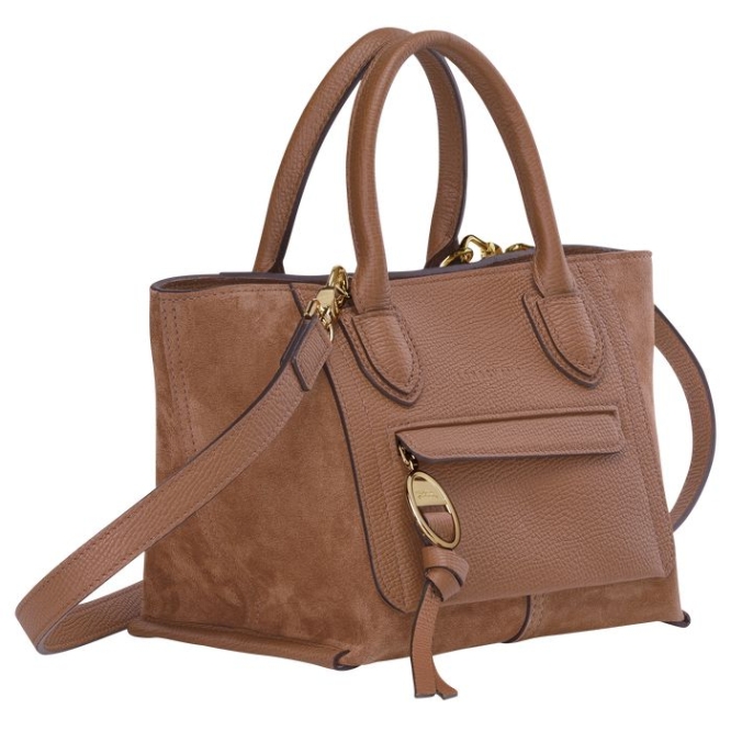 Women's Longchamp Mailbox S Top-handle Bags Brown | UAE-1584ZA