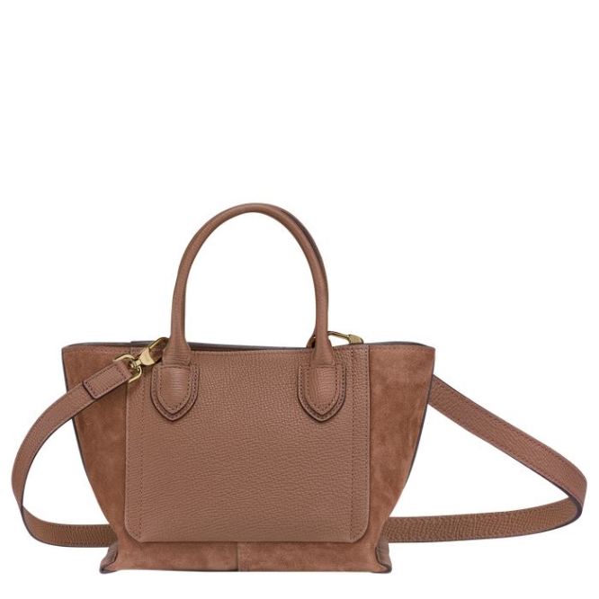 Women's Longchamp Mailbox S Top-handle Bags Brown | UAE-1584ZA