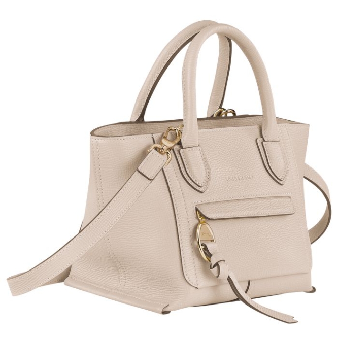 Women's Longchamp Mailbox S Top-handle Bags Beige | UAE-2837QT