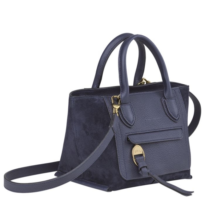 Women's Longchamp Mailbox S Top-handle Bags Navy | UAE-5704PM