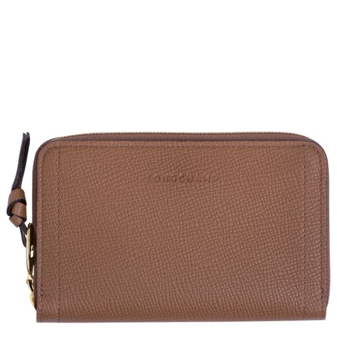 Women\'s Longchamp Mailbox Wallets Brown | UAE-6801LK