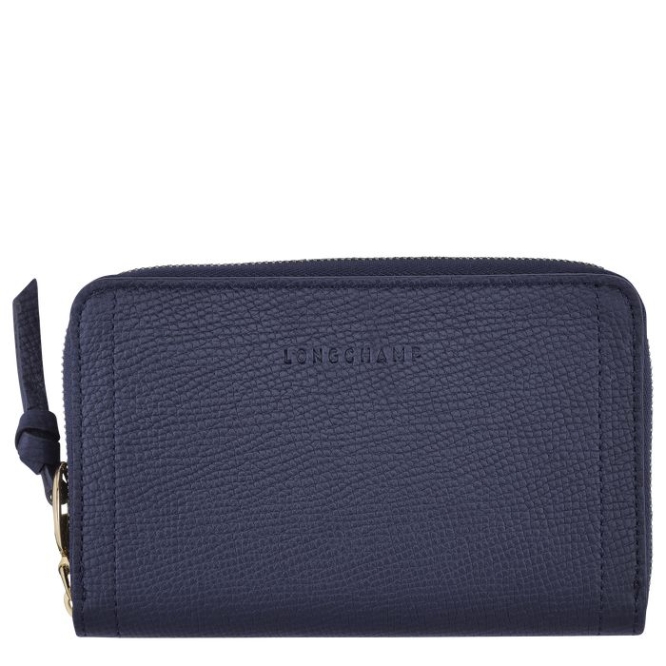 Women\'s Longchamp Mailbox Wallets Navy | UAE-7046XB