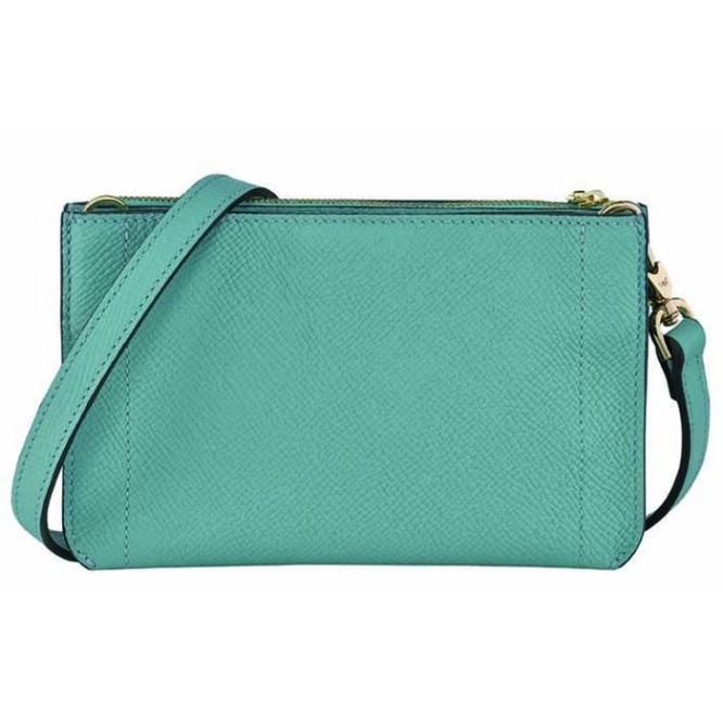 Women's Longchamp Mailbox Wallets On Chain Blue | UAE-1493KD