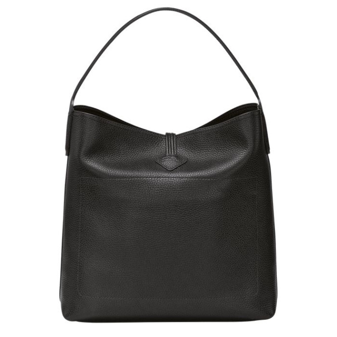 Women's Longchamp Roseau Essential Shoulder Bags Black | UAE-0658XY